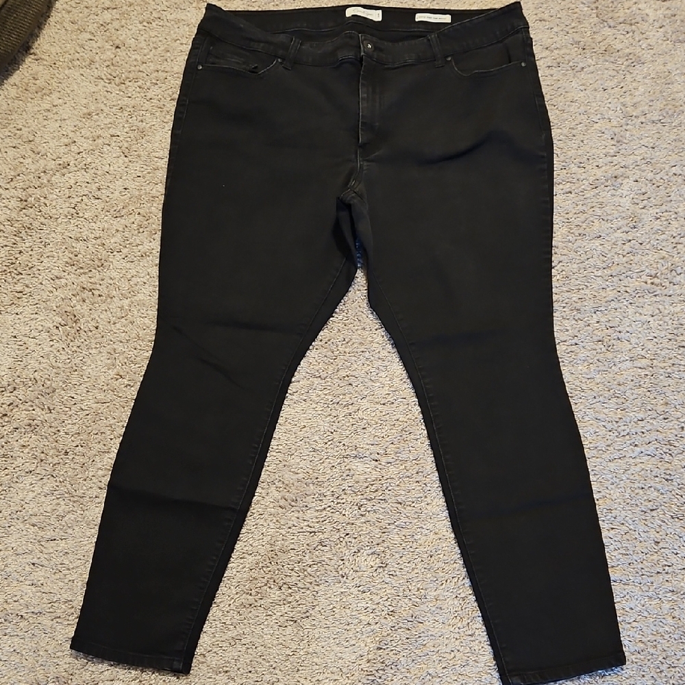 Jessica Simpson Women's Black Curvy High Rise Skinny Jeans 20W